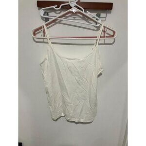 Banana Republic Women's Basic Spaghetti Strap Tank Top, White, Medium